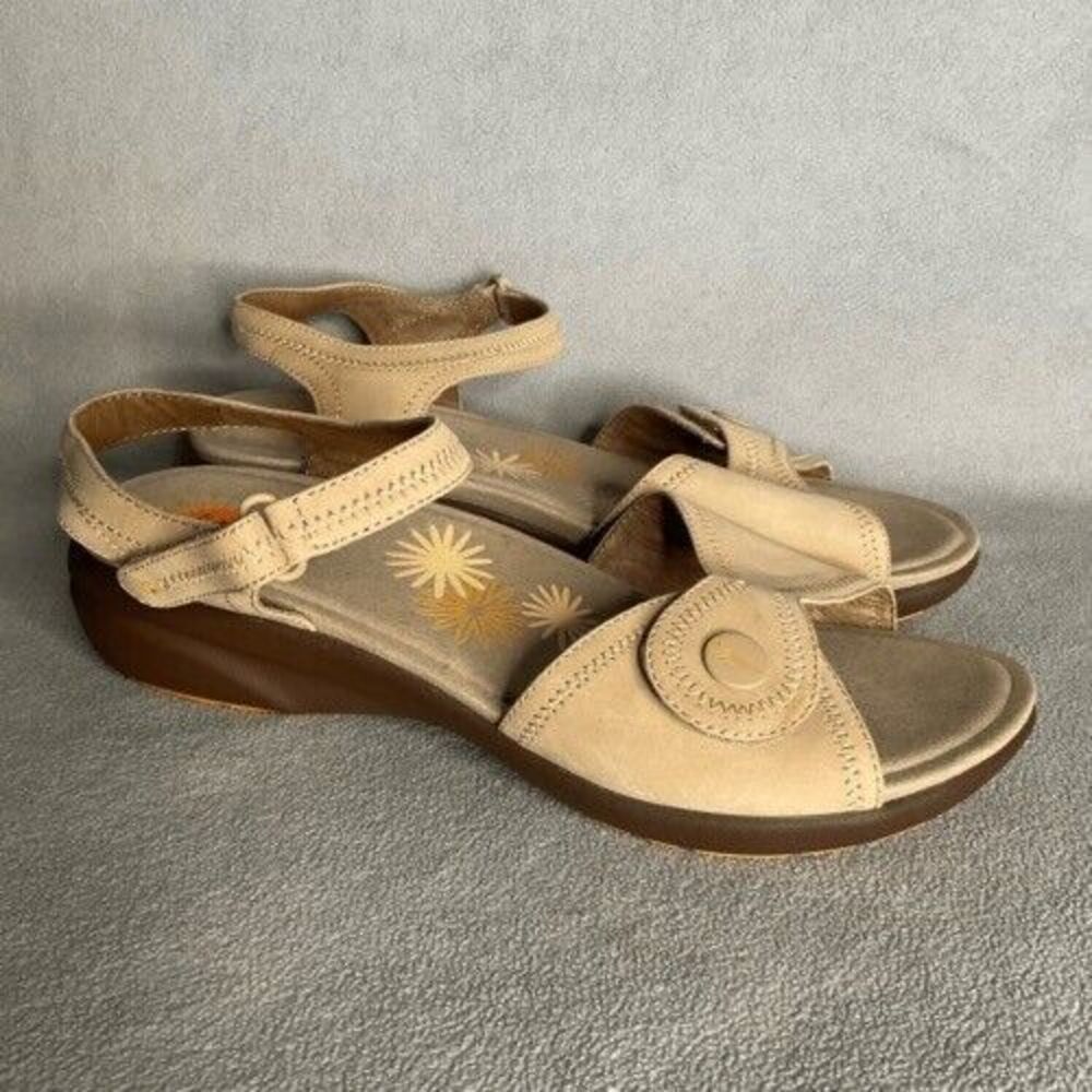 Dansko Open Toe 2‎ Strap Slingback Sandals Women Size 39/US8.5 Tan/Beige Neutral